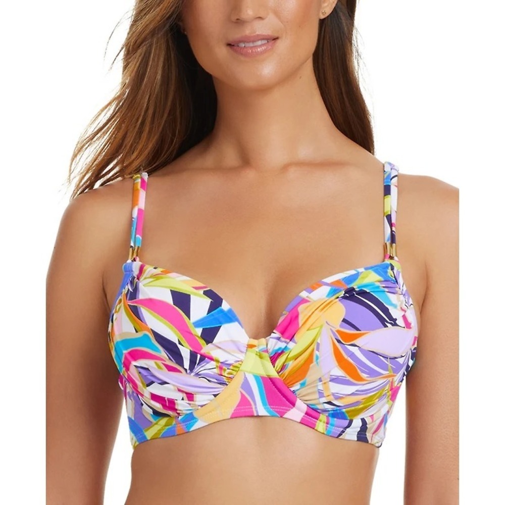 Bleu Rod Beattie 38D Living Color Over-The-Shoulder Molded-Cup Bikini Top 2638